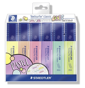 Staedtler Overstregningspen Textsurfer pastel/vintage asortyment (6)